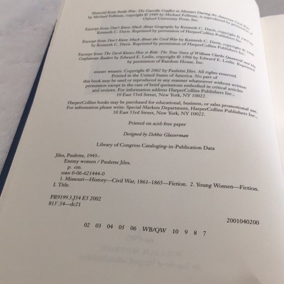 Enemy Women hardback novel by Paulette Jiles - Picture 3 of 5